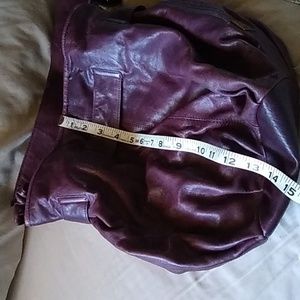 KOOBA PURPLE LEATHER POUCH SHOULDER BAG,NEVER USED NO ISSUES